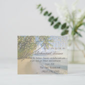 トロピカルビーチ・パーム・ストリングライトのリハーサルディナー 招待状 (スタンド正面)