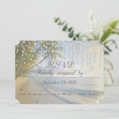 トロピカルビーチ,パーム,ストリングライト  返信お願いします 招待状 (スタンド正面)