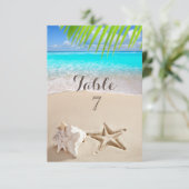 トロピカルビーチ,ヒトデ,貝殻 テーブルカード (スタンド正面)