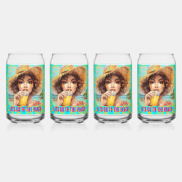 トロピカルビーチ、ビーチに行こう、オレンジ ガラス缶