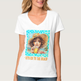 トロピカルビーチ、ビーチに行こうTシャツ Tシャツ