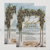 トロピカルビーチ フラワーアーチ 招待状 (正面/裏面)