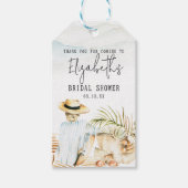 トロピカルビーチ ブライダルシャワー ギフトタグ (正面)