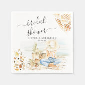 トロピカルビーチ ブライダルシャワー スタンダードカクテルナプキン (正面)