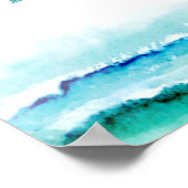 トロピカルビーチ ブライダルシャワー パーティー ウェルカム ポスター (角)