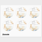 トロピカルビーチ ブライダルシャワー ラウンドシール (シート)