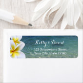 トロピカルビーチ&プルメリアフラワーズ差出人住所 ラベル (インサイチュ)