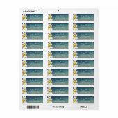 トロピカルビーチ&プルメリアフラワーズ差出人住所 ラベル (フルシート)