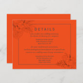 トロピカルビーチ ボーホー サマー ウェディングの詳細 エンクロージャーカード (正面/裏面)