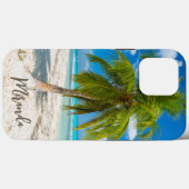 トロピカルビーチ ヤシの木 パーソナライズデザイン Case-Mate iPhoneケース (裏面 (横))