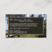 トロピカルビーチ、旅行&観光 名刺 (裏面)