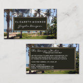 トロピカルビーチ、旅行&観光 名刺 (正面/裏面)