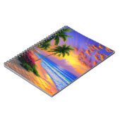 トロピカルビーチ、海サンセットノートブック ノートブック (左側)