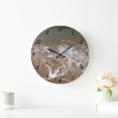 トロピカルビーチ 海岸 波の写真 風景 涼しい ラージ壁時計 (ホーム)