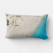 トロピカルビーチ, 砂, ヒトデ, ヤドリ貝 ランバークッション (裏面)