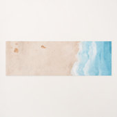 トロピカルビーチ、砂、星、貝殻 ヨガマット (裏面(横))