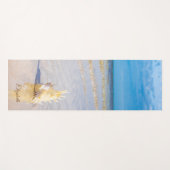 トロピカルビーチ,砂,貝殻- 名入れ ヨガマット (正面(横))