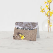 トロピカルビーチ – 設定名刺を置く座席 カード (黄色い花)