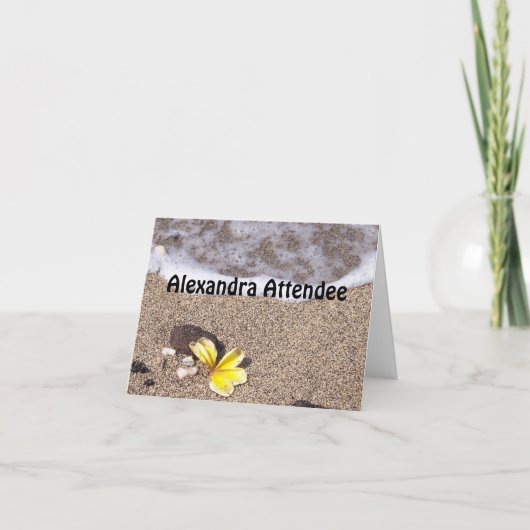 トロピカルビーチ – 設定名刺を置く座席 カード (正面)