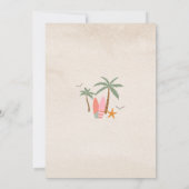 トロピカルビーチ 2歳誕生日招待状 招待状 (裏面)