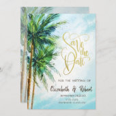 トロピカルビーチ、Palm Save The Date セーブザデート (正面/裏面)