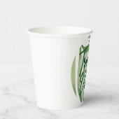 トロピカルビーブスグリーンパームツリープリントテーマ  紙コップ (右)