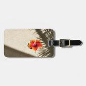 トロピカルビーブスハイビスカスオンビーチ砂 ラゲッジタグ (正面横)