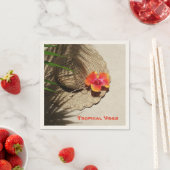 トロピカルビーブスハイビスカスビーチ スタンダードカクテルナプキン (インサイチュ)