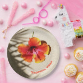 トロピカルビーブスハイビスカス紙プレート ペーパープレート (パーティー)