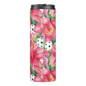 🌺🌴トロピカルピクルボール（ハイビスカス、名前付き） タンブラー (裏面)