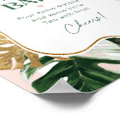 トロピカルピストライプンクブライダルミモザバー ポスター (角)