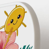 トロピカルピックボールおもしろい – かわいいかわいいパドルデザイン ピックルボールラケット (左詳細)