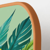 トロピカルピックボールおもしろい – かわいいかわいいパドルデザイン ピックルボールラケット (左詳細)