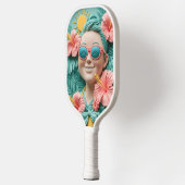 トロピカルピックボールおもしろい – かわいいパドルデザイン ピックルボールラケット (左)