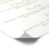 トロピカルピックボールパーティーカクテルドリンクメニューサイン ポスター (角)