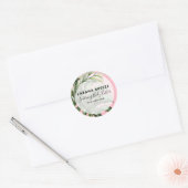 トロピカルピモダンンク製品ラベル ラウンドシール (封筒)