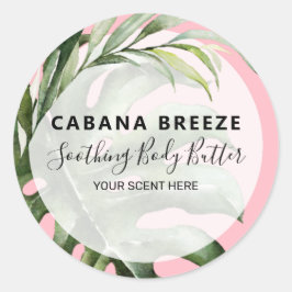 トロピカルピモダンンク製品ラベル ラウンドシール