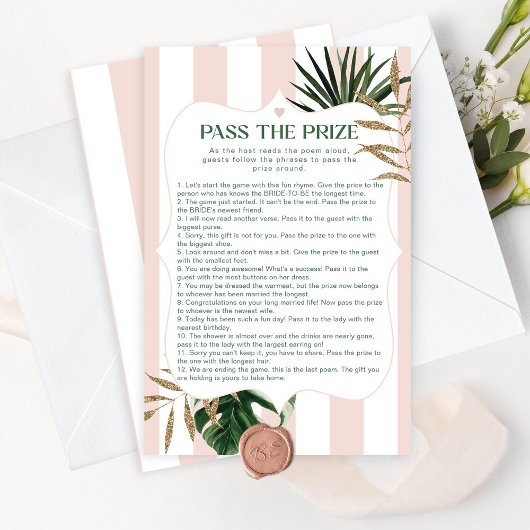 トロピカルピンクが賞品ブライダルシャワー