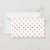 トロピカルピンクと金ゴールドフラミンゴ ノートカード (裏面)