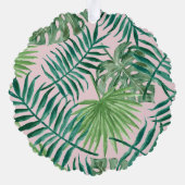 トロピカルピンクのクリスマスフラミンゴサンタハットボーブル オーナメントカード (裏面)