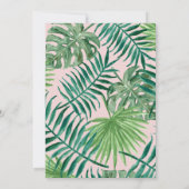 トロピカルピンクのクリスマスフラミンゴサンタハットボーブル シーズンカード (裏面)