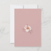 トロピカルピンクのトレーサリー詳細 招待状 (裏面)