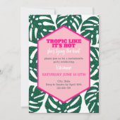 トロピカルピンクの目的地バチェロレッテ週末 招待状 (正面)