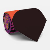 トロピカルピンクイエローサンセットミニマモダンリスト ネクタイ (ロール)