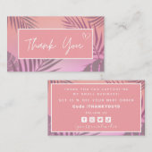 トロピカルピンクエキゾチックありがとうご注文割引コード 名刺 (正面/裏面)