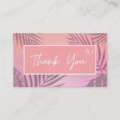 トロピカルピンクエキゾチックありがとうご注文割引コード 名刺 (正面)