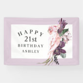 トロピカルピンクオウム誕生日おめでとう21 横断幕 (横)