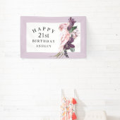 トロピカルピンクオウム誕生日おめでとう21 横断幕 (インサイチュ)