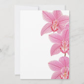 トロピカルピンクオーキッドフラワーサプライズ誕生日 招待状 (裏面)