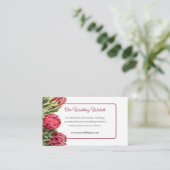 トロピカルピンクキングプロテア花結婚のウェブサイト エンクロージャーカード (スタンド正面)